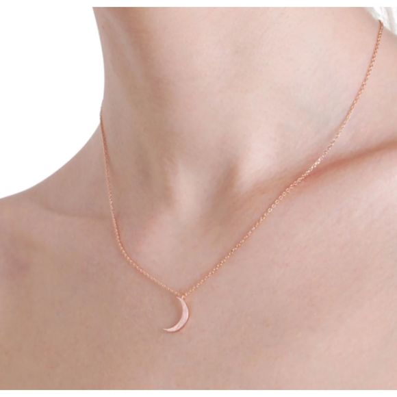 Humble Chic Crescent Moon Necklace (RG) - Picture 1 of 3